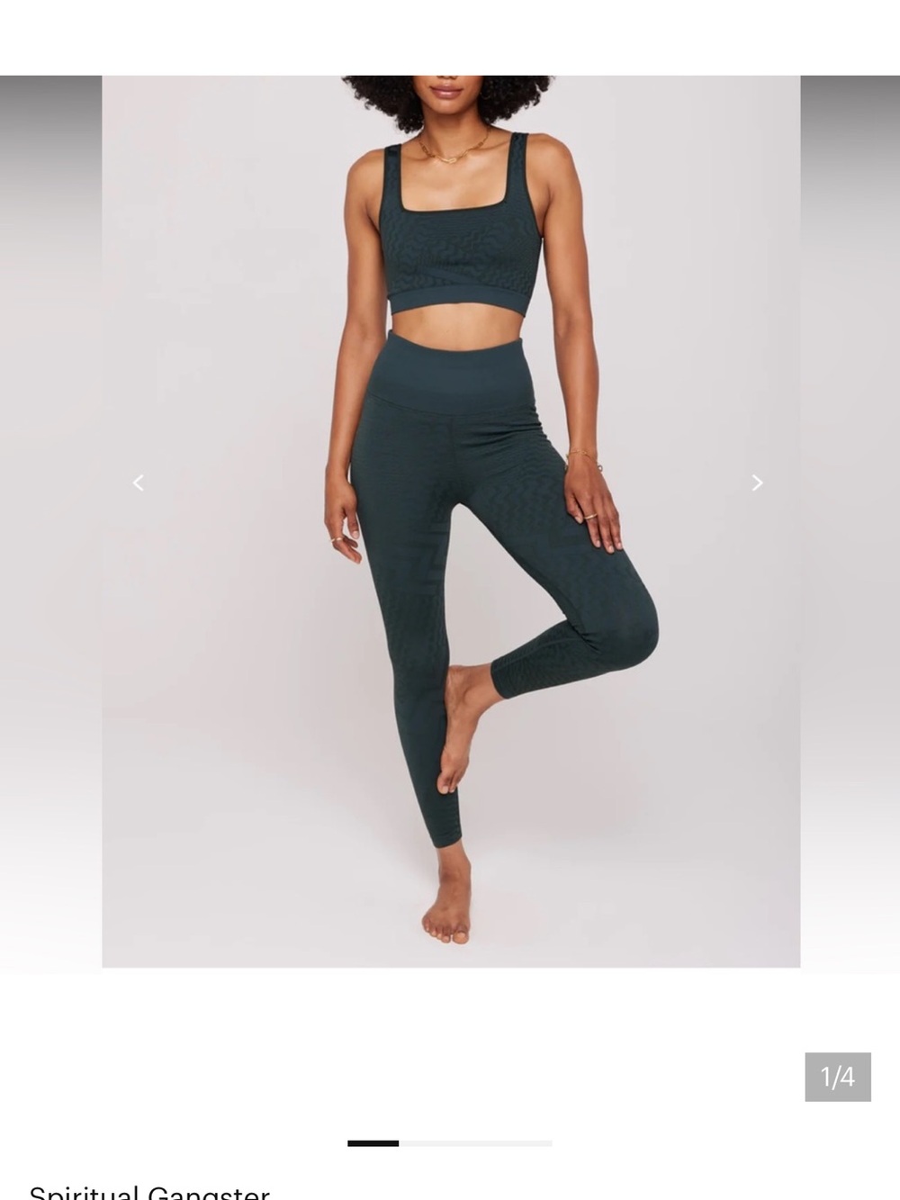 Spiritual Gangster High-Waist Seamless Leggings - Dark Teal